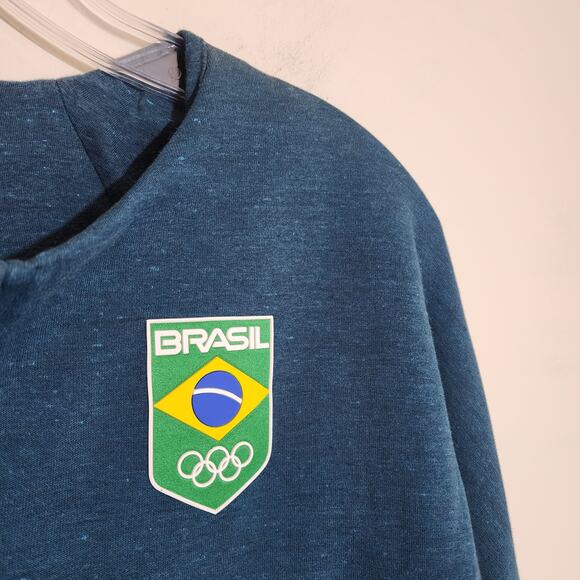 Nike Olympic sportswear teal tech fleece Brasil full zip front woman size Large - Picture 11 of 14